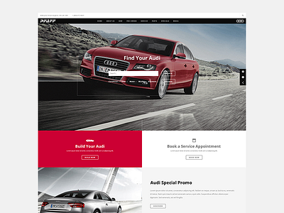 Audi website - Pfaff Audi audi cars design graphic design luxury ottawa responsive design ui design user experience ux design web design