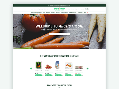 eCommerce - Arctic Fresh clean design ecommerce food logo online shop simple store