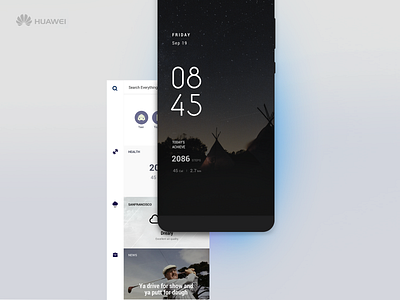 Next EMUI android system concept conceptual design mobile ui design