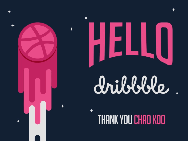 Hello Dribbble! after effects debut design dribbble graphic hello motion motion graphics