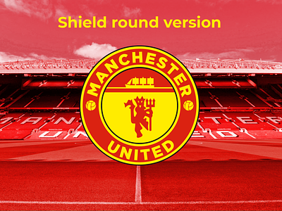 Manchester United - Shield round version branding design diseño graphic design logo