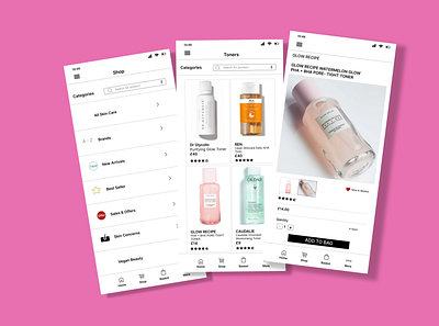 Skin care design ui ux