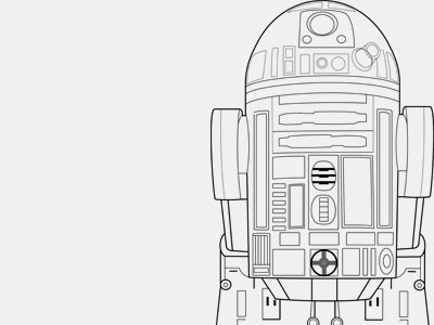 Artoo illustration outline sketch