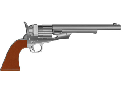 Pistola bang bang grey illustration metal wood