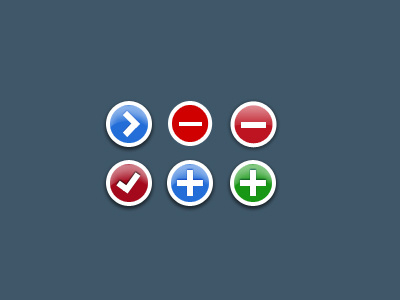 Little Candy Buttons... Nom Nom Nom action add blue button check delete green red tasty ui