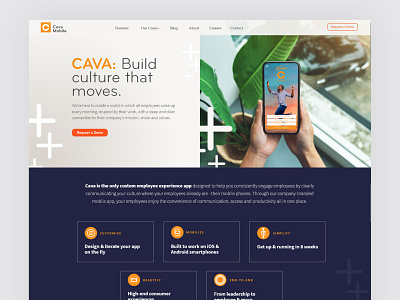 Cava Mobile - Website Design adobe design ui ux website xd