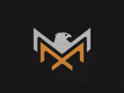 Dribbble Hawk M bird icon logo