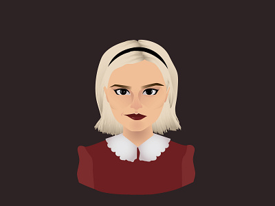 Sabrina Spellman character classic clean design dribbble face fanart fantasy illustration netflix remake sab sabrina sabrina spellman sabrina the teenage witch shot tv show vector witch