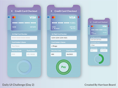 Daily UI Challenge (Day 2) - Credit Card Payment app branding challenge daily ui design graphic design logo typography ui ux vector website