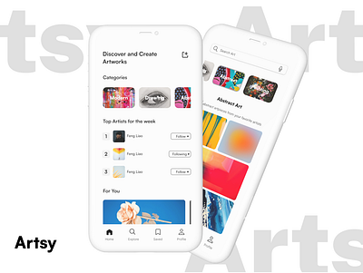 Artsy design mobileapp ui uidesign ux webdesign website