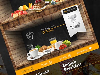 MyChef! The Recipes App for Cooking! Concept Menu 2