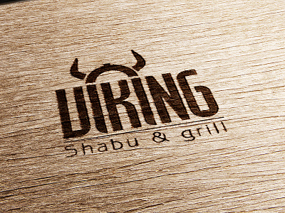 Viking Logo Concept adaptation on burn wood burnwood concept design graphic logo viking