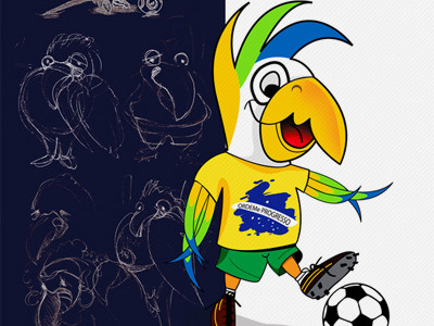 World Cup Brasil 2014 Mascot Concept 2014 brasil character design football illustration logo mascot