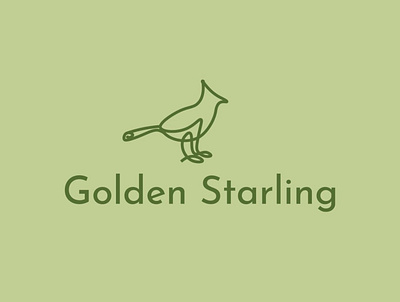 Golden Starling graphic design logo logotype