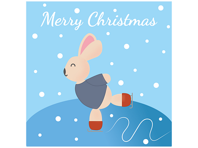 Christmas bunny! adobe illustrator bunny card christmas graphic design illustration
