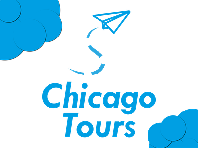ChicagoTours adobe illustrator airline clouds graphic design logo logotype plane sky