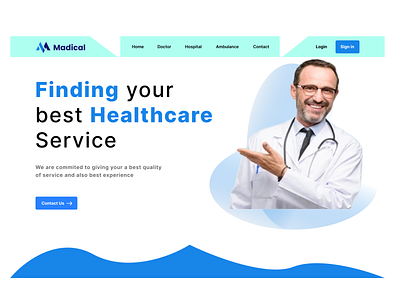 Hospital / Healthcare page branding ui