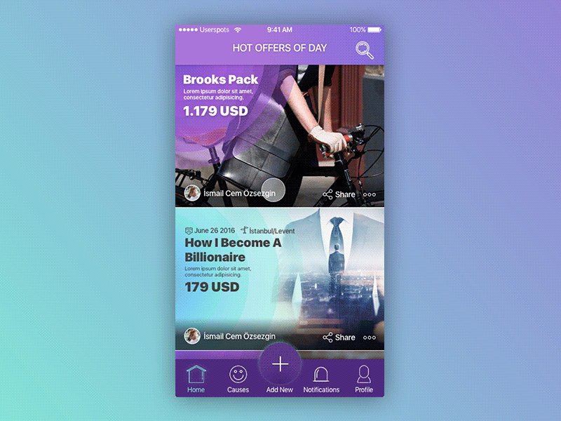 Product & Event Card Ui Concept