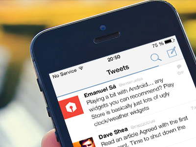 Native Twitter for iOS 7 concept ios ios7 iphone mockup screenshot twitter ui