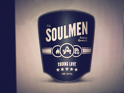 The Soulmen Badge WiP badge black design logo retro vintage white