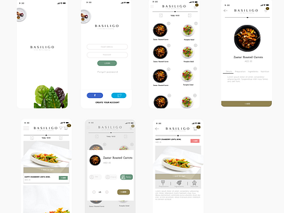 Food Delivery App(Basiligo) app design ui ux