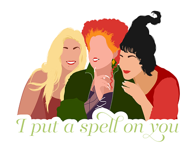 I put a spell on you... 90s disney halloween hocus pocus illustration sanderson