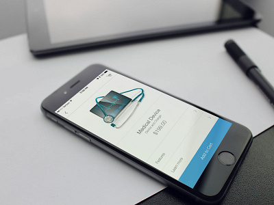 Store and checkout flow for Medical Equipment app store check out ios medical device retail store ui