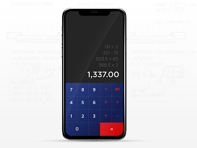 iPhone X Calculator calculator daily iphone ui