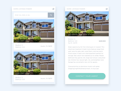 Real Estate Responsive Website app ios mobile real estate ui ux web