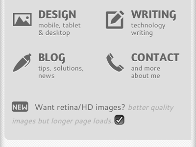 HD Toggle for my site hd toggle high resolution images responsive design retina toggle
