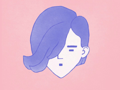 360° Head Animation asymmetric hair cut hair medium hair short hair minimalism creepy pink blue cute pretty facial animation head animation girl illustration character art character design animation