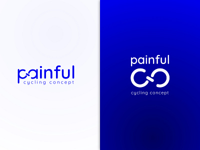 painful.cc Brand branding cycling cycling design gradient logo vector