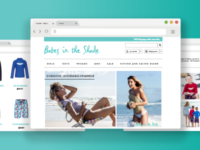Ecommerce Website Mockup ecommerce mockup swimsuit web design