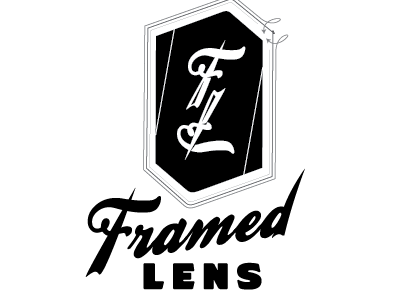 Framed Lens Logo lettering logo logotype photography