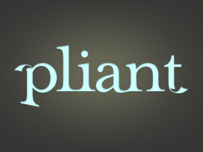 Pliant logo bend flexible logotype paper typography