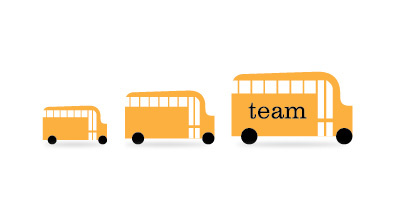 Team bus' icon illustration logo