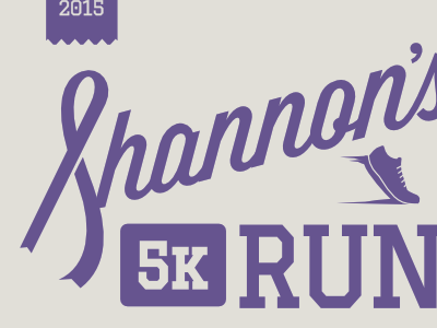 Shannon's Run poster 5k cancer ribbon run shoe