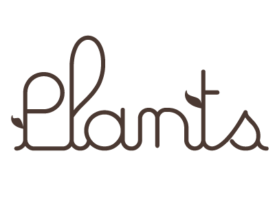 Plants logotype curvy leaves organic plant
