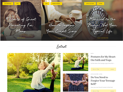 Grit and Grace website design christian female ui website