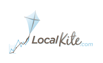 LocalKite.com logo financial grid kite logo spreadsheet typography