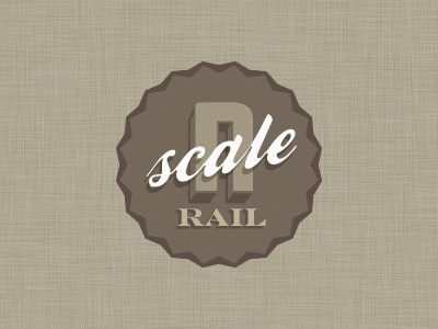 nScalerail logo blog logo retro seal type typography website