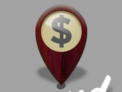 Secret site 2 $ dollar logo map pin money type