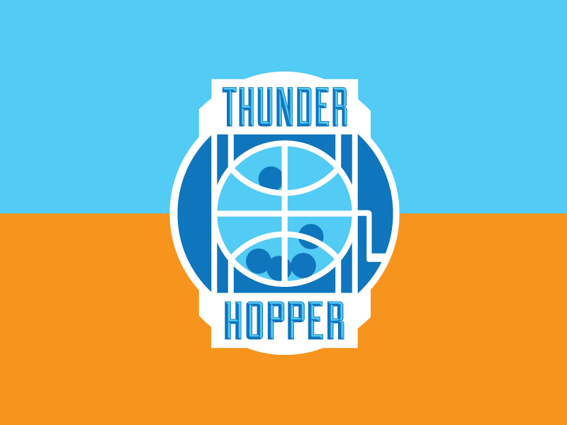Thunder Hopper okc thunder logo basketball hopper