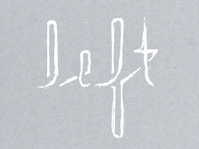 Left Face hand drawn type typography