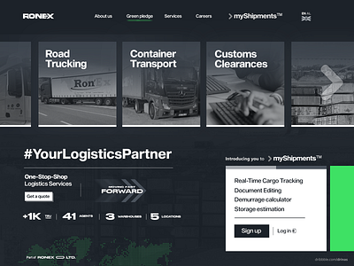 RONEX Transport & Logistics - Website (Coming Soon) design graphic design ux