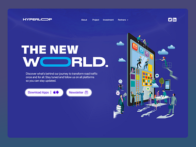 Hyperloop (Futuristic Project) Website Mock-up