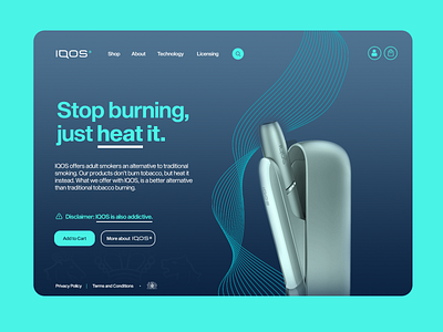 Landing Template - IQOS design graphic design