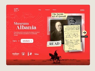 museum.al - Albanian Museum Website Homepage Design