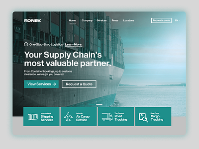 RONEX Logistics - Website UI Demo design graphic design ux