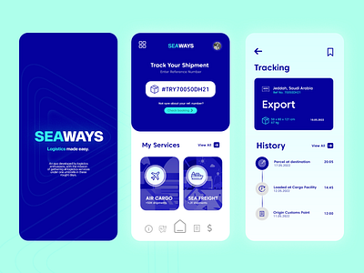 SeaWays: Logistics App UI/UX Design design graphic design ux